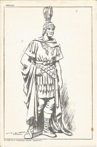 LAMINA 20659: Oficial del Imperio Romano, dibujo de E Freixas