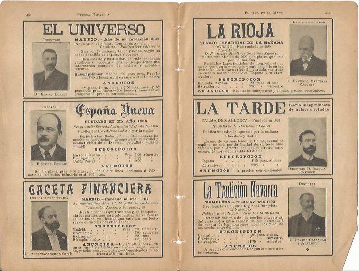 LAMINA 20630: Fichas de El Universo, España Nueva, La Rioja, La Tradicion Navarra, La Tarde y Gaceta Financiera