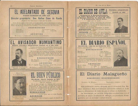 LAMINA 20625: Ficha de prensa de varios diarios españoles de 1911