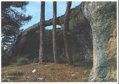 Postal JC0207: Cuenca. Ciudad Encantada. Lucha entre un cocodrilo y un elefante