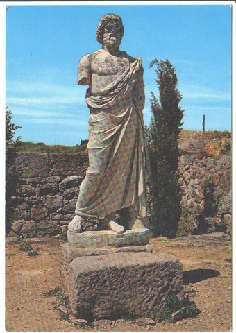 Postal JC0226: Costa Brava. Ampurias. Estatua de Esculapio