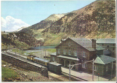Postal JC0273: Nuria (Pirineo Catalan). Estacion y lago