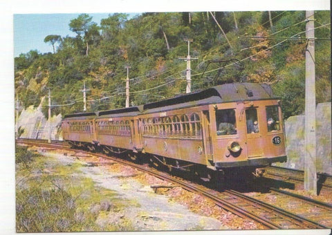 Postal JC0287: F.F.C.C. Catalunya Automotor electric serie 10/27 (1916). Est. Les Planes