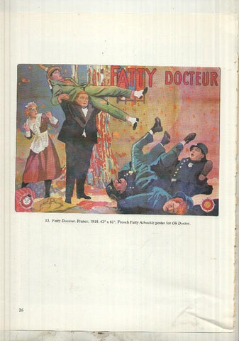 Lamina 6 The movie Poster book: Charles Chaplin y en trasera Fatty docteur 
