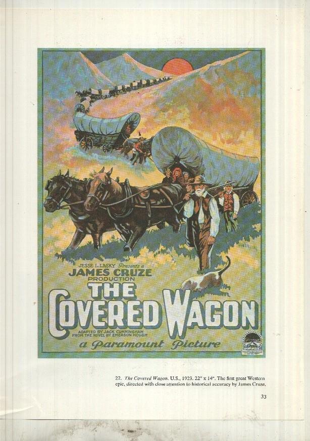 Lamina 10 The movie Poster Book: The coved Wagon y en trasera Above his picture in the paper