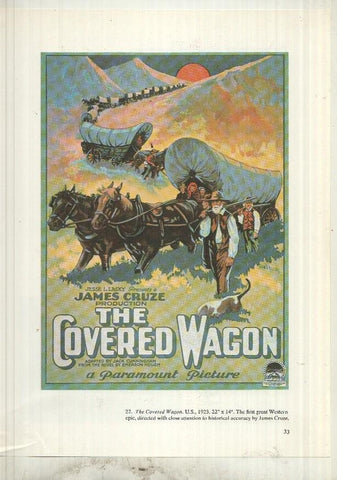 Lamina 10 The movie Poster Book: The coved Wagon y en trasera Above his picture in the paper