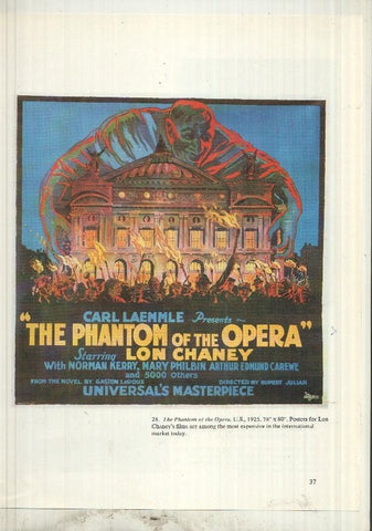 Lamina 12 The movie Poster Book: The phantom of the opera  y en trasera THe white sister 