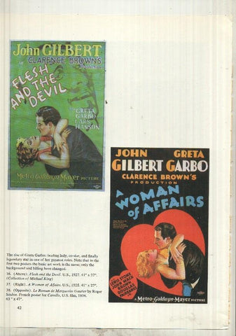 Lamina 14 The movie Poster Book: Rudolph Valentino y en trasera Flesh and the devil 