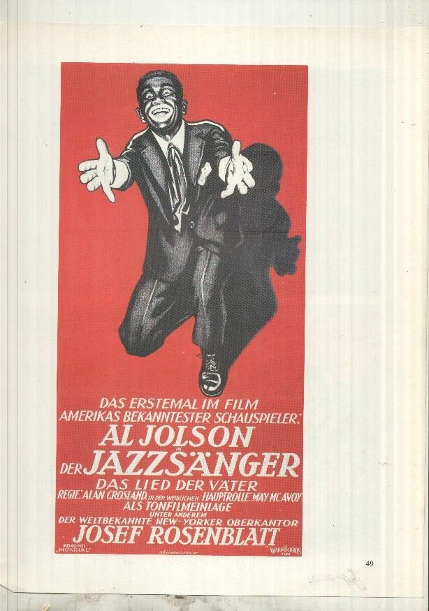 Lamina 18 The movie Poster Book: Al jolson in jazzsanger y en trasera Varios 