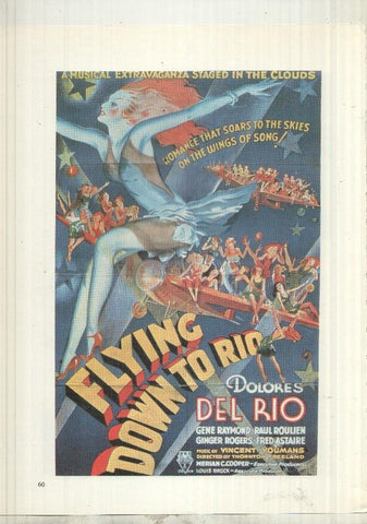 Lamina 23 The movie Poster Book: Flying down to rio y en trasera 