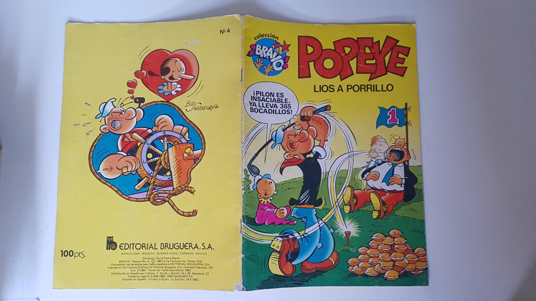 Coleccion Bravo: Popeye numero 4: Lios a porrillo