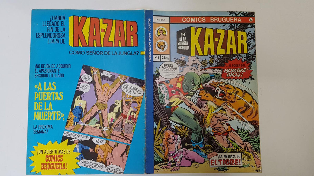 Comics Bruguera: Kazar numero 3 (numerado 1 en trasera)