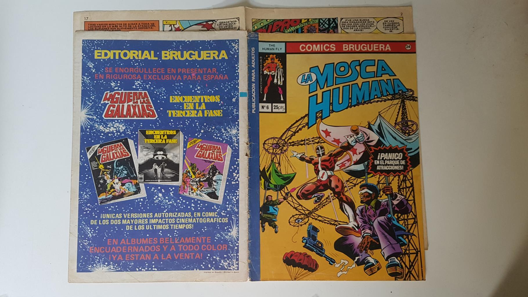 Bruguera: La Mosca humana numero 6: (numerado 1 en trasera) (aviejado)