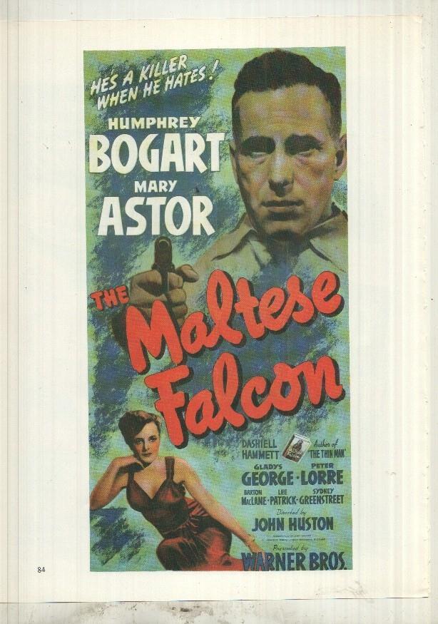 Lamina 34 The movie Poster Book: The Maltese falcon por detras James Cagney 