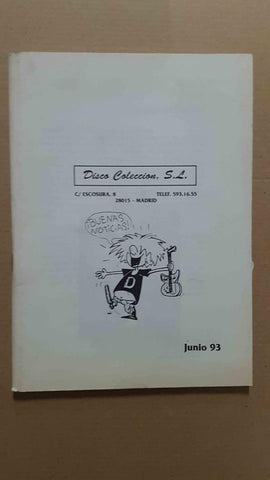 Fanzine: Catalogo Disco coleccion junio 1993