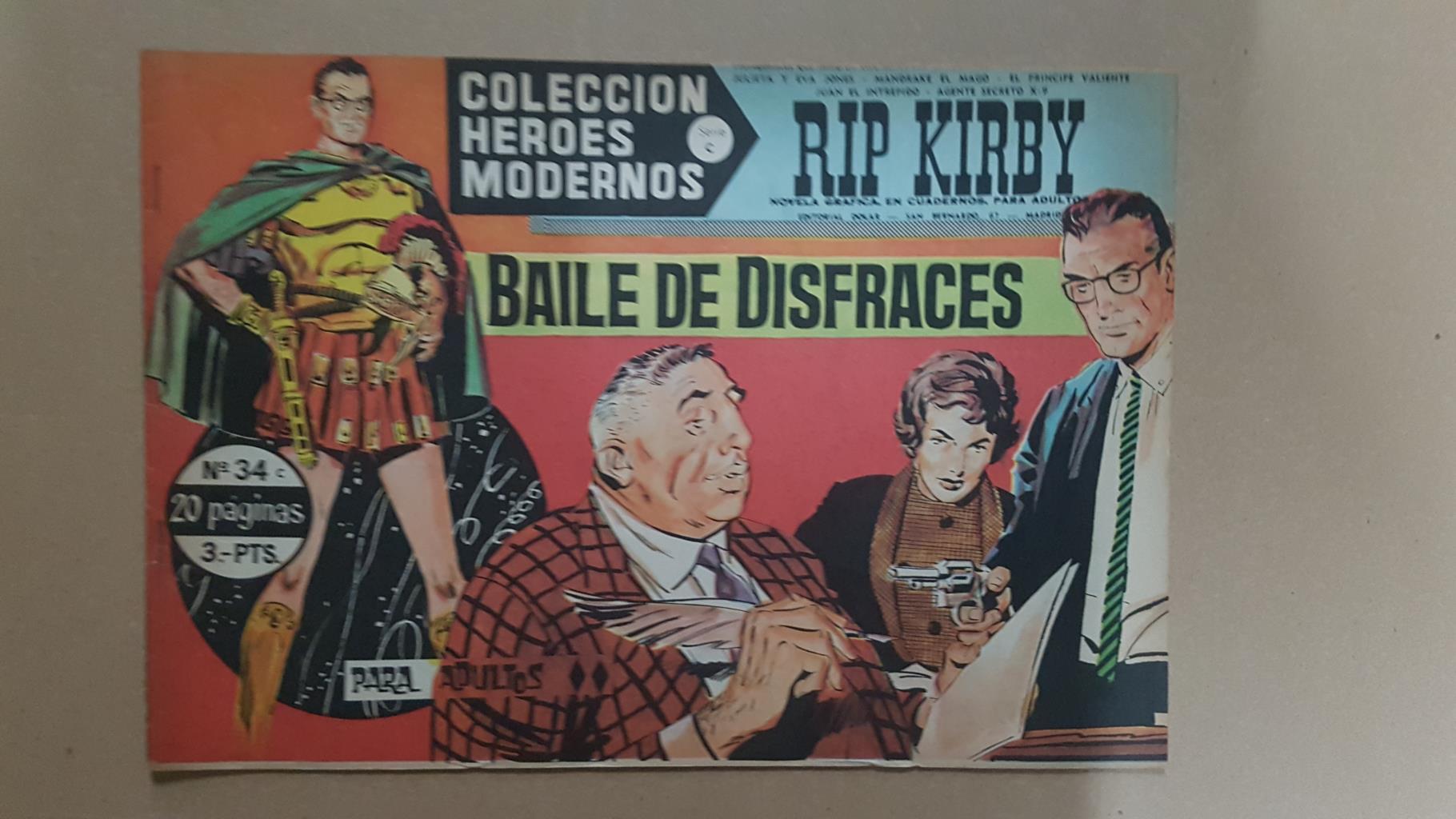 Dolar: Heroes Modernos serie C numero 34: Rip Kirby: Baile de disfraces