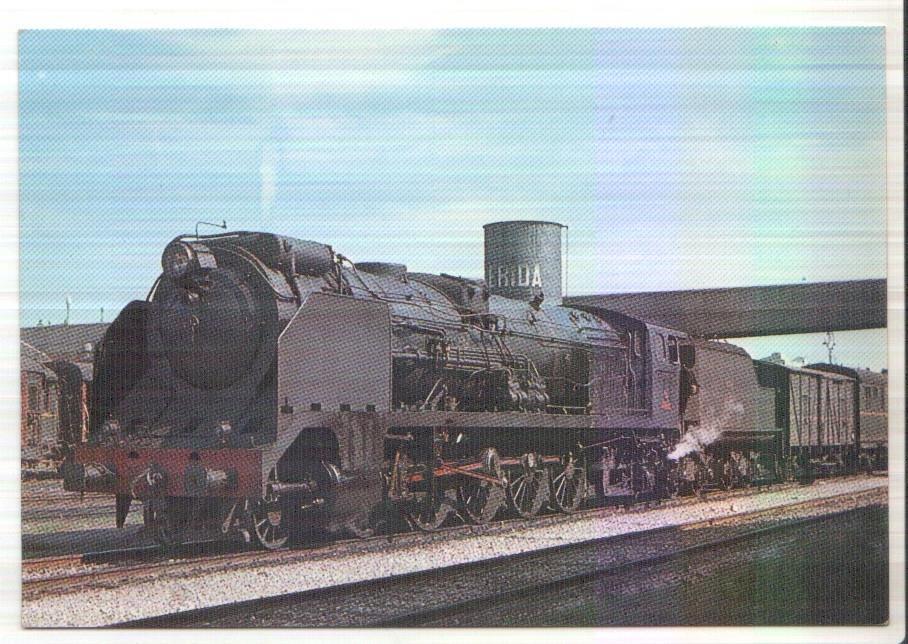 Postal JC0301: Locomotora 241-F-2257 serie 2201/2257. Est. de Lleida 28-09-69