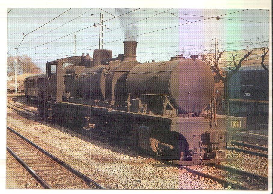 Postal JC0304: Locomotora de vapor num. 106 ("Garrat").  Construida sota llicencia per Saint-Leonard (Belgica) l'any 1926