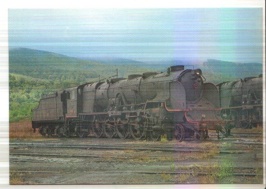 Postal JC0305: Locomotora 241-F-4089 serie 4067/4094. Deposito de Alsasua 28-8-69