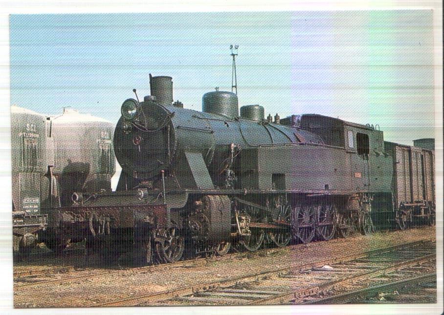 Postal JC0311: Locomotora-tender 242-0221. Lleida 30-11-69. Foto de Jordi Casaponsa