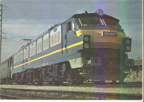 Postal JC0320: Locomotora de la serie 251 remolcando un tren de viajeros