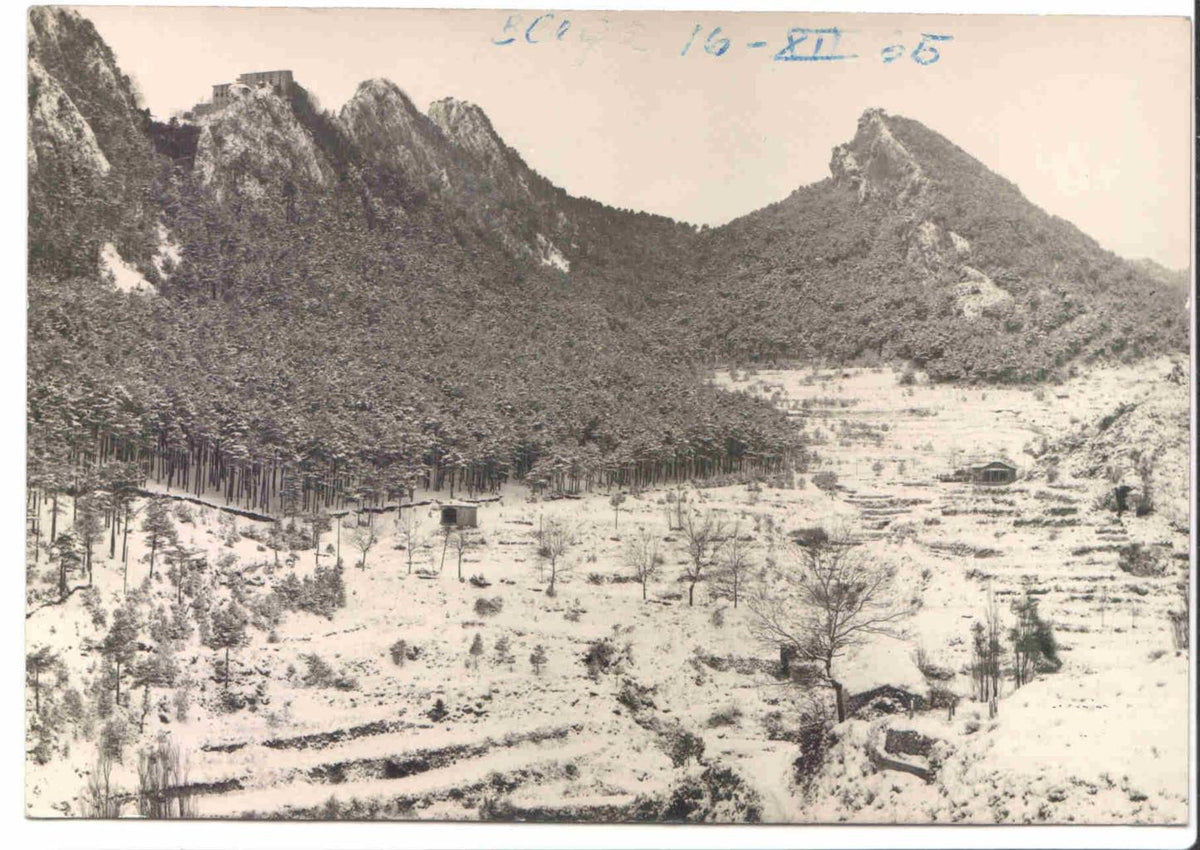 Postal JC0334: Berga. Obaga de Queralt. Foto Deseuras. En B/N