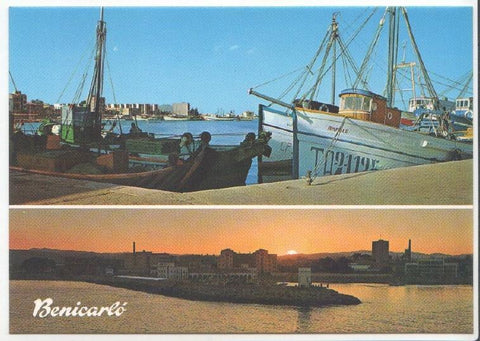 Postal JC0341: Costa del Azahar. Benicarlo. Dos aspectos del puerto