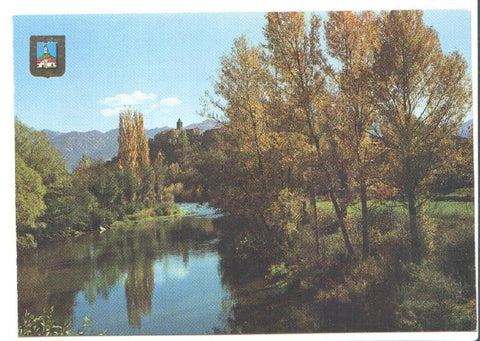 Postal JC0345: Bellver de Cerdanya (Lleida). Rio Segre, paisaje otoñal