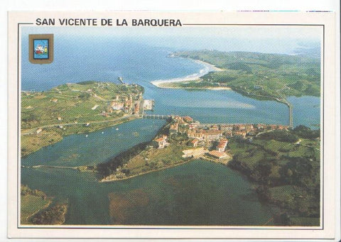 Postal JC0354: San Vicente de la Barquera (Cantabria). Vista aerea