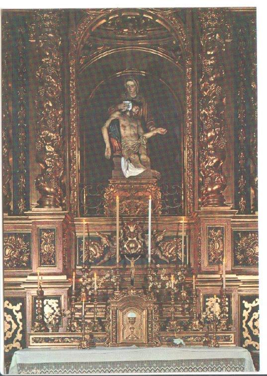 Postal JC0355: San Juan de las Abadesas (Pirineo catalan). Altar del Santisimo y Capilla de la Dolorosa. Estilo Barroco