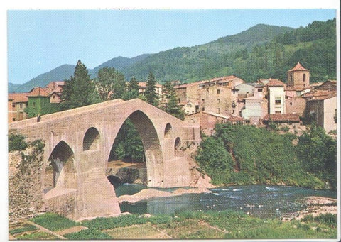 Postal JC0356: Sant Joan de les Abadesses (Girona). Pirineu Catala. El Puente Viejo