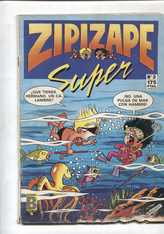 Super Zipi y Zape numero 003 (bajos del comic trozo comido por algun animal de compañia)