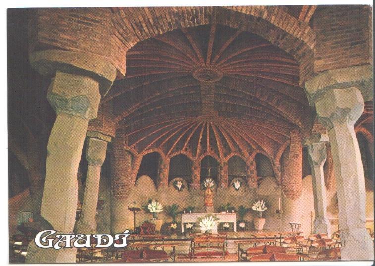 Postal JC0367: Barcelona. Santa Coloma de Cervello (arquitecto Gaudi). Cripta de la Colonia Guell