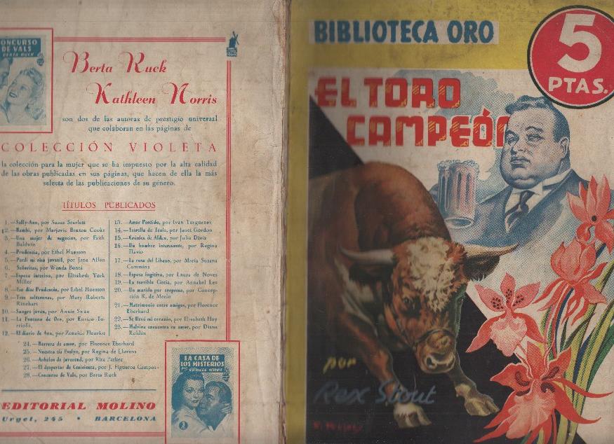 Biblioteca Oro serie Amarilla numero 165; El toro campeon