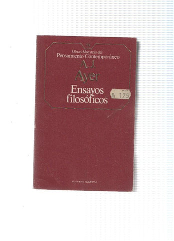 Obras maestras del pensamiento contemporaneo numero 98: Ensayos filosoficos