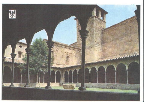 Postal JC0368: Sant Joan de les Abadesses. Pirineu Catala. Claustro gotico del s. XV, Monasterio y Campanario