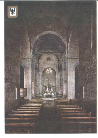 Postal JC0369: Monestir de Sant Joan de les Abadesses (Catalunya). Interior del Monestir (S. XIII), al fons el Santissim Misteri (s. XIII)