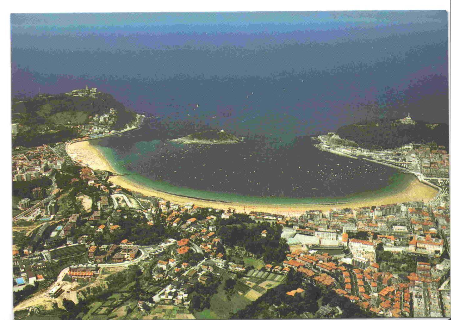 Postal JC0385: San Sebastian. Vista aerea