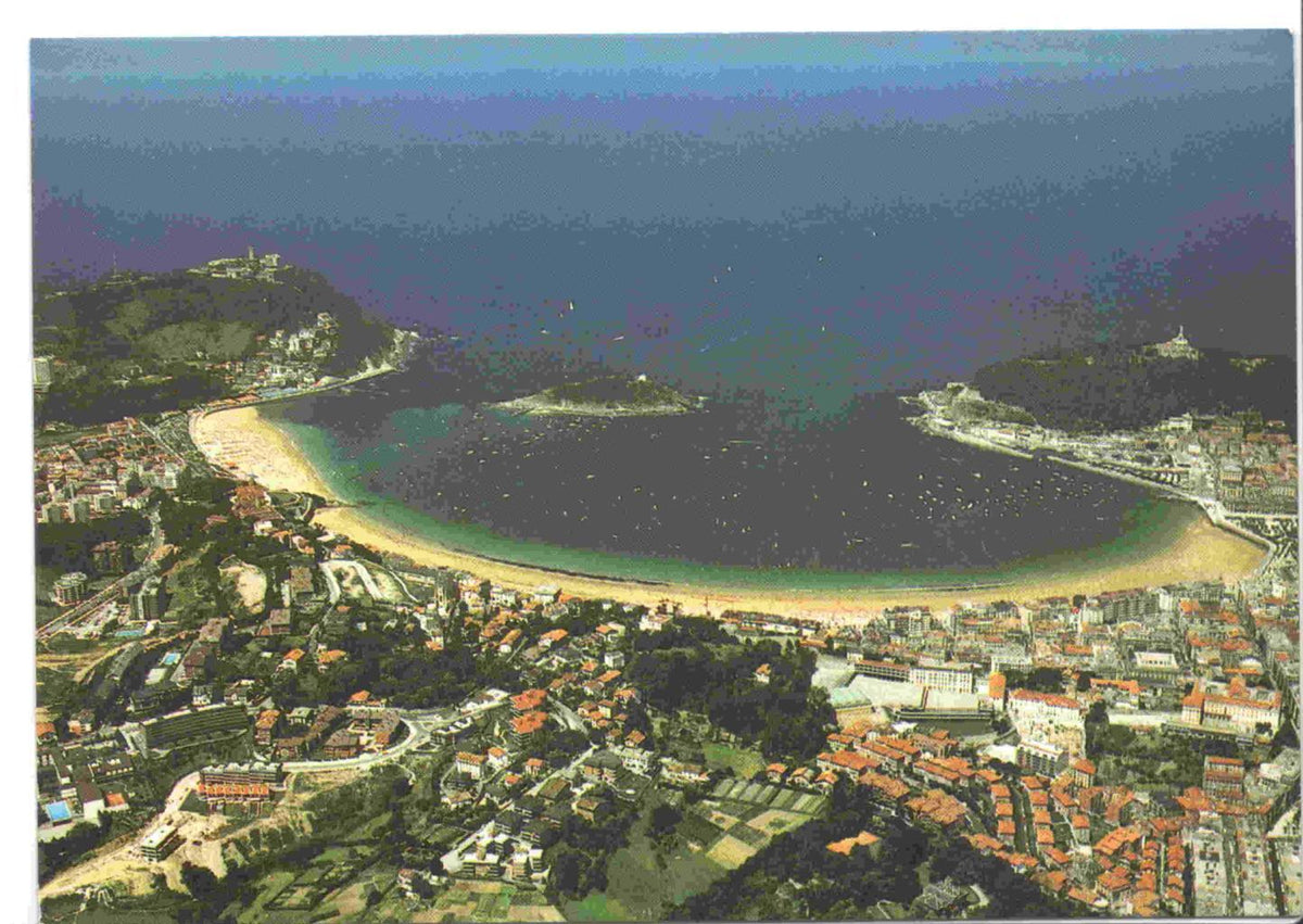 Postal JC0385: San Sebastian. Vista aerea