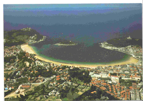 Postal JC0385: San Sebastian. Vista aerea