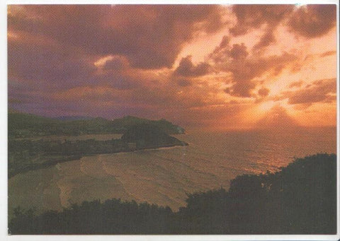 Postal JC0387: San Sebastian. Puesta de sol