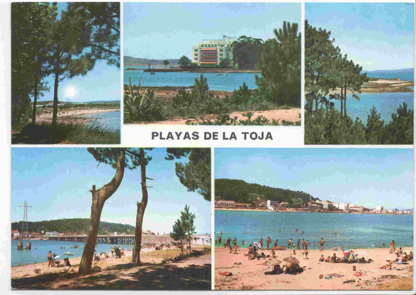 Postal JC0389: La Toja (Galicia). Varias vistas de las playas