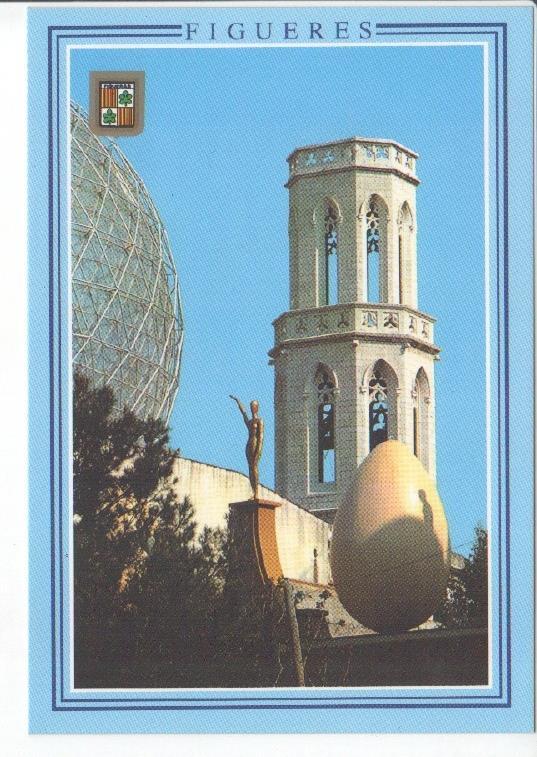 Postal JC0396: Figueres (Girona). Iglesia San Pedro. Torre Galatea