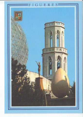 Postal JC0396: Figueres (Girona). Iglesia San Pedro. Torre Galatea
