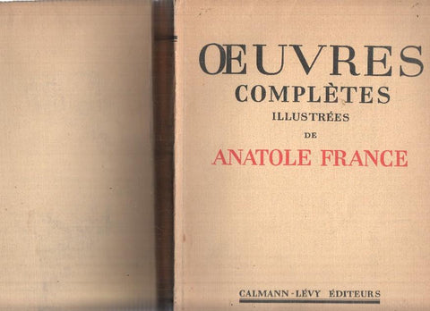 Oeuvres completes: L´Anneau D´Amethyste-Monsieur Bergeret a Paris (tapa encuadernada al reves)