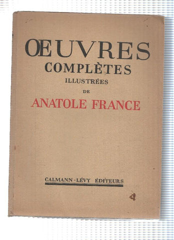 Oeuvres completes: L´Anneau D´Amethyste-Monsieur Bergeret a Paris (tapa encuadernada al reves)
