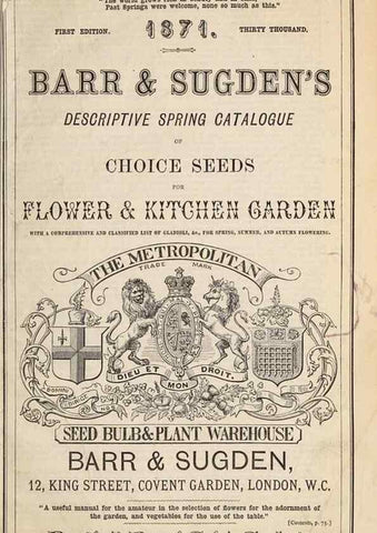 Reproducción/Reproduction 16166989903: Barr & Sugden's spring seed catalogue and guide to the flower and kitchen garden /. London :Barr & Sugden,1861-1882.