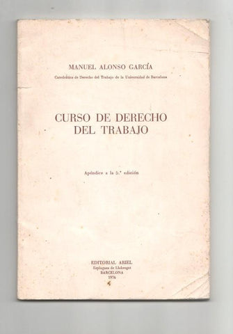 Curso de derecho del trabajo