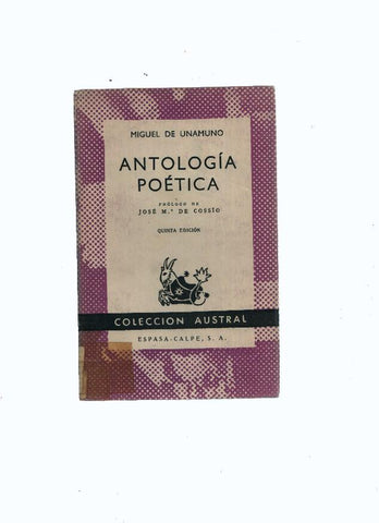 Austral numero 0601: Antologia poetica por Miguel de Unamuno