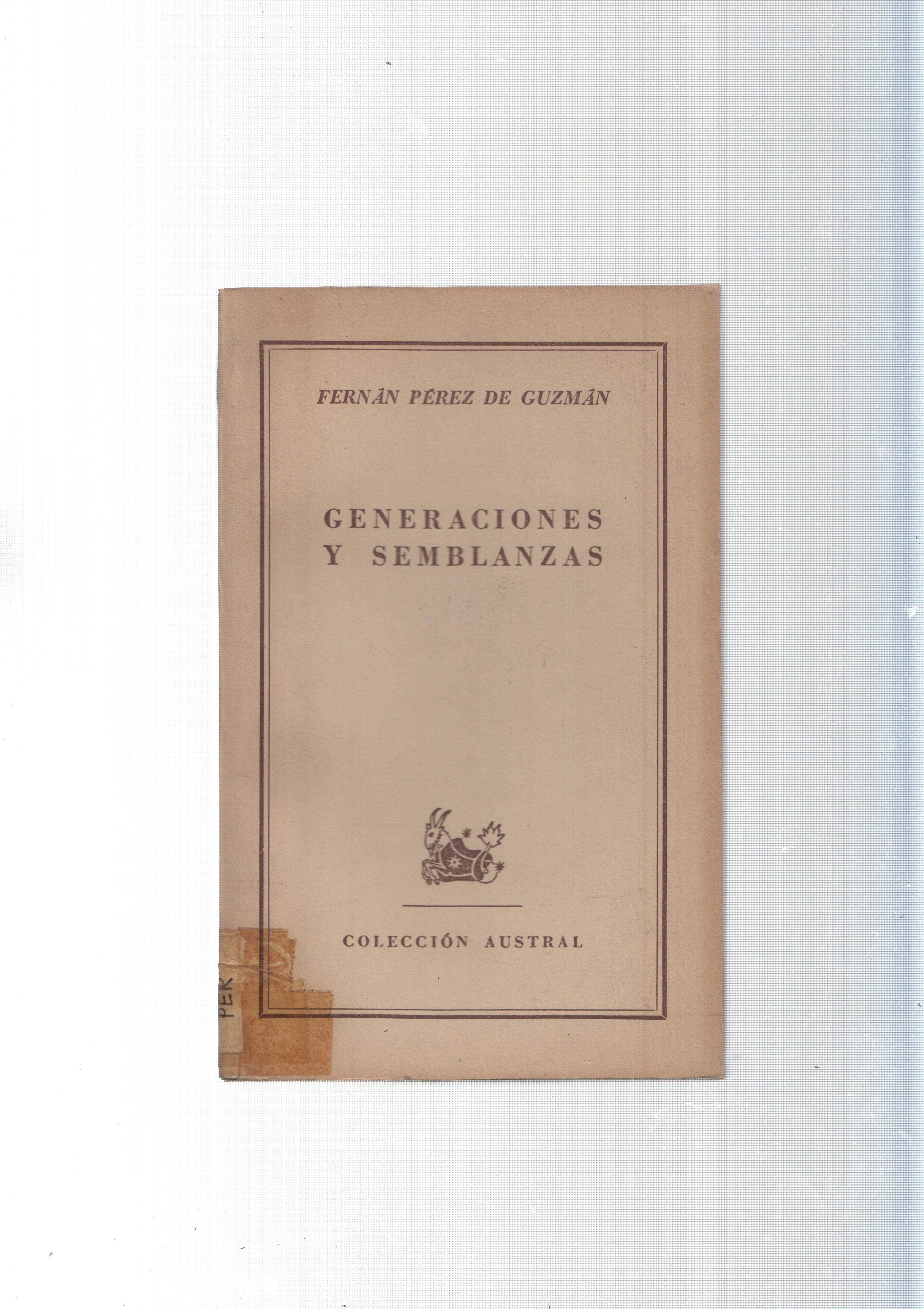 Coleccion Austral: Generaciones y semblanzas